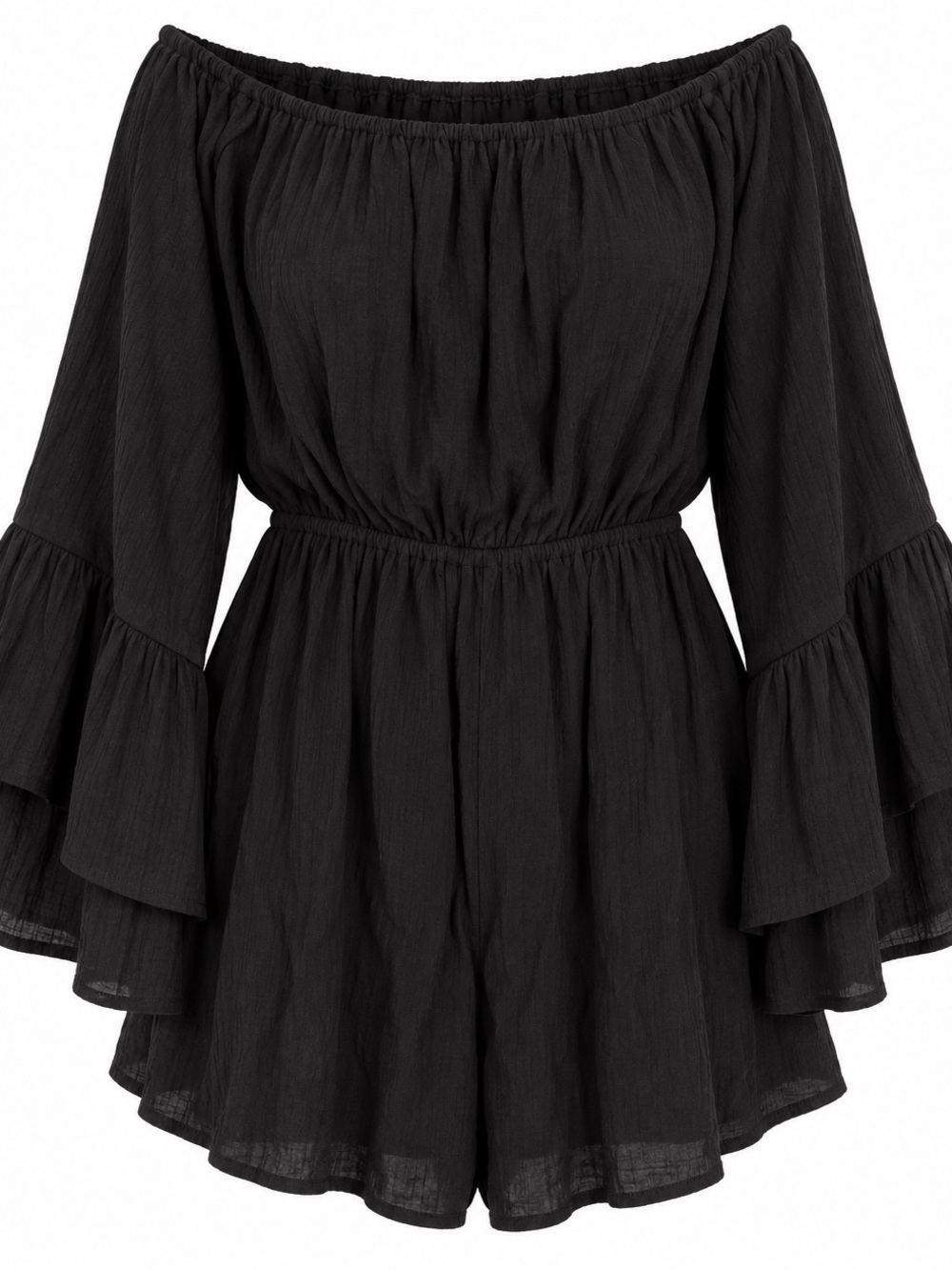 Off-Shoulder Black Women's Romper